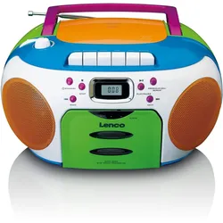 LENCO SCD-971 CD/Kassetten-Player für Kinder, bunt