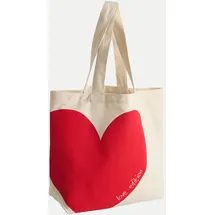 Opus Alentine Shopper Baumwolle Beige/Rot