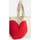 Opus Alentine Shopper Baumwolle Beige/Rot