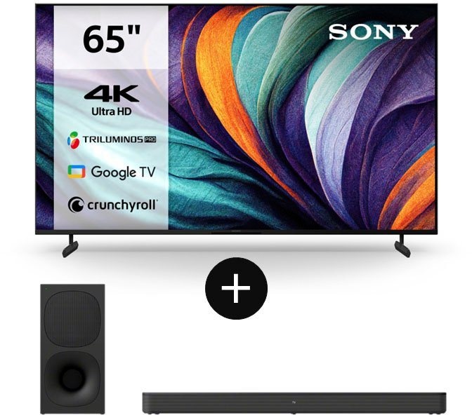 Sony KD65X80L LED-Fernseher (164 cm/65 Zoll, 4K Ultra HD, Smart-TV, Google TV, TV + Soundbar) schwarz