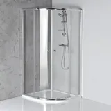 a&n&a aQualine ARLETA Duschkabine Viertelkreis mit Schiebetür 80 x 80 cm Klarglas R550