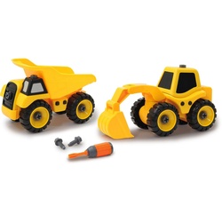 Jamara Spielzeug-Traktor Baufahrzeuge 9 in 1, (Set, 46-tlg) gelb