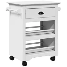 vidaXL Küchenwagen BODO Weiß 67,5x45x80 cm