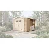 Weka Kaminholzregal Holz 249,4 x 50 x 211 cm naturbelassen