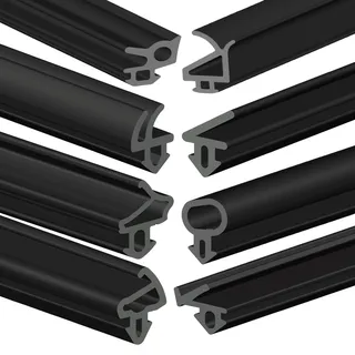 Fensterdichtung Aluminium und PVC Musterbuch | Kit zur Identifizierung kompatibler Profile für Rehau, Veka, Wintech und Aluplast | Gummi Dichtung für Innen- und Außenbereich | 8 Profile