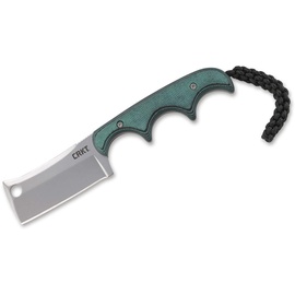 CRKT Unisex – Erwachsene Minimalist Cleaver Feststehendes Messer, Grün, 13 cm