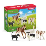 SCHLEICH Farm World | Bauernhoftiere Bundle 42386 | Set mit Kalb, Pferd, Katze, Hund & Gans | realistische Tierfiguren für Kinder | Bauernhof Spielzeug ab 3 Jahre | 5-teilig | exklusiv bei Amazon