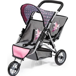 Bayer Puppen-Zwillingsbuggy Jogger, grau grau