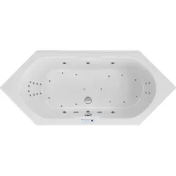 Sechseck Whirlpool Sanibay Gornergrat, 190x80cm, mit Whirlpoolsystem MAXI DELUXE