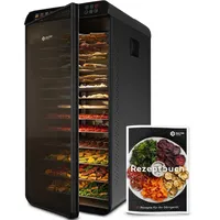 Balter Dörrautomat Dörrgerät mit 2 Phasen Trocknung & 12 Etagen, 1100 W, 70L Volumen, 12000 cm2 Dörrfläche, BPA-frei