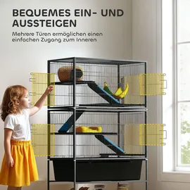 PawHut Kleintierkäfig 0 x 0 x 0 cm Dunkelgrau
