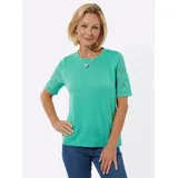 Classic Basics Bouclé-Pullover blaugrün 48