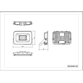 RL Außenwandleuchte Aluminium 12 cm 1er Set schwarz