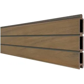 GROJA Einzelprofil Solid Rhombus 180 cm x 30 cm Teak Co-Extrudiert