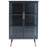 Kare Highboard 72 x 120 x 38 cm Anthrazit / Messing