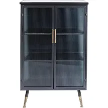 Kare Highboard 72 x 120 x 38 cm Anthrazit / Messing
