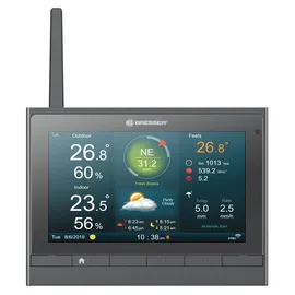 Bresser MeteoChamp HD WLAN Wetter Center 7-in-1 Grau