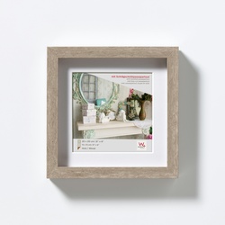 walther + design Stockholm 3D Holz Bilderrahmen 20x20 cm GRAU