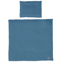 Roba WIEGENBETTWÄSCHE, Blau, Füllung: Polyester, 80x80 cm, GOTS, Schlafen,
