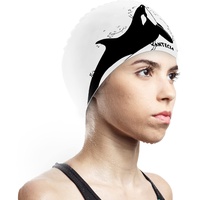 FANTECIA Badekappe für Frauen und Männer - wasserdichte Silikon-schwimmkappe für kurzes/langes Haar, ideal für Schwimmer auf Allen Niveaus