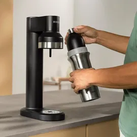 Brita sodaTRIO Edelstahlflasche schwarz groß – -Hilfsmittel Karbonisiererflasche (118440)