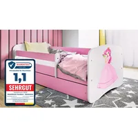 raumhirsch furniture Kinderbett Prinzessin 80 x 180 cm Holzwerkstoff rosa