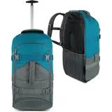 Normani Reisetasche mit Rucksackfunktion 60 Liter Melano, Koffer, Blau, Grau
