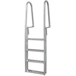 vidaXL Steg-/Poolleiter 4-stufig Aluminium 167 cm