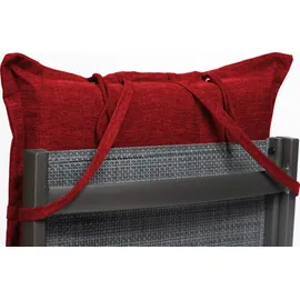 sunnypillow Hochlehner Auflage 120 x 50 x 9 cm rot 2 St.