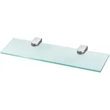 bonsport Glasregal Wandregal für Badezimmer Klarglas - Glas Regal aus 6 mm Sicherheitsglas 30x10,16x0,6cm - Glasablage Glasregalboden Badablage