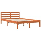 vidaXL Massivholzbett 120 x 200 cm Wachsbraun