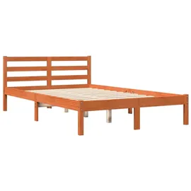 vidaXL Massivholzbett 120 x 200 cm Wachsbraun