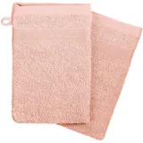 Atmosphera 2er-set Waschhandschuhe - Baumwolle 450 G/m2 - Rosa 15 × 21 Cm Atmosphera Créateur D'Intérieur