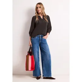 STREET ONE Bluse mit Split Neck Braun 38