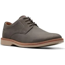 CLARKS Atticus Lt Lace Oxford, Dunkelgraues Nubuk, 43 EU