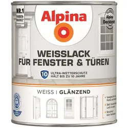 Alpina Weißlack für Fenster & Türen glänzend 750 ml