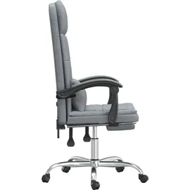 vidaXL Bürostuhl Stoff Hellgrau