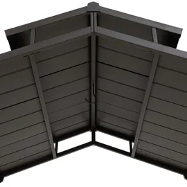 Sunjoy Stahl-Grill Gazebo Ecrins 153 cm x 242 cm Braun