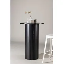 VCM Bartisch Ø70 cm Schwarz