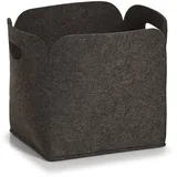 Zeller 14367 Aufbewahrungskorb, hoch, Filz, anthrazit 30 x 24 x 30 cm