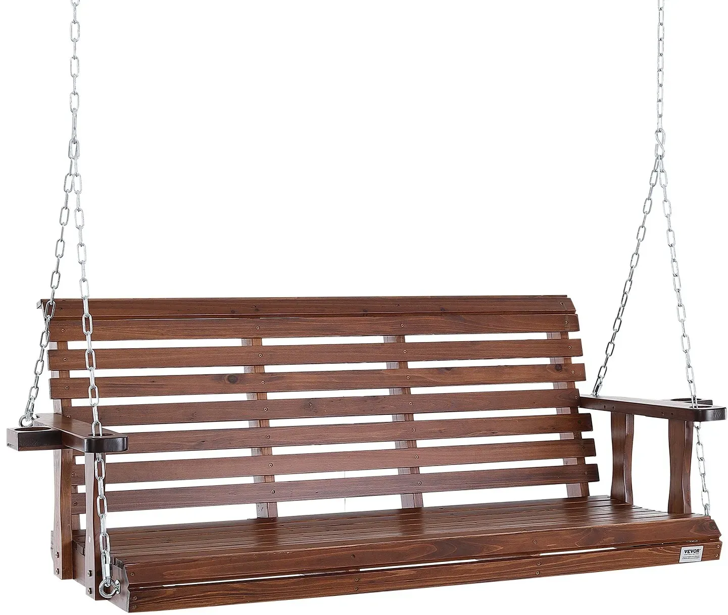 VEVOR Hollywoodschaukel Zedernholz, 1702x710x600mm, Terrassenschaukel für Hof und Garten, verbesserte Tragkraft von ca. 400 kg, robuste Schaukelstuhlbank mit Aufhängeketten für den Außenbereich, braun