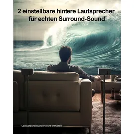 ultimea 5.1 Surround Soundbar, 3D Sound System, Soundbar für TV Geräte, mit Subwoofer und Rear-Lautsprechern, Surround, Bass Einstellbare Heimkino - Schwarz