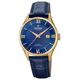 Festina Herren Uhr F20010/3 Swiss Made Leder Quarz - blau