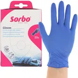 Sorbo Nitril-Einweghandschuhe – latexfreie Haushaltshandschuhe, perfekte Passform, für Latexallergiker geeignet, hygienisch und komfortabel, 20 Stück