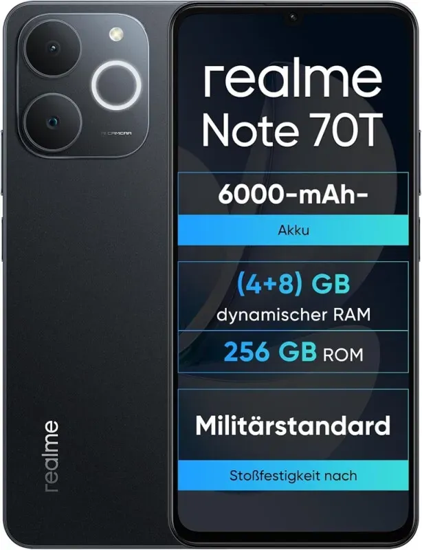 realme Note 70T 4+256GB Smartphone Display Eye Comfort 6.75
