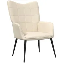 vidaXL Relaxsessel Creme Stoff 61 x 96 x 66,5 cm Beige ergonomisch