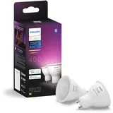 Philips Hue GU10 smarte Lampe, weißes und farbiges Licht, 2er-Pack, Bluetooth kompatibel, Sprachsteuerung mit Alexa, Apple Home und Google Assistant