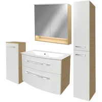 Fackelmann B.STYLE 5-tlg. Weiß hochglanz/Braun