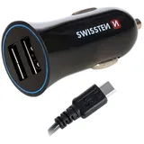 Swissten 2.4 A įkroviklis (54,480-uni), Auto Adapter, Mehrfarbig