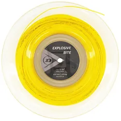 Dunlop Tennissaite Explosive Bite (Haltbarkeit+Spin) gelb 200m Rolle